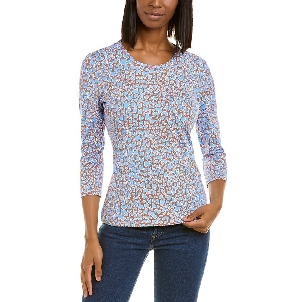 NWT New $178 J.McLaughlin Signature Catalina Knit 3/4 Sleeve Top Size L